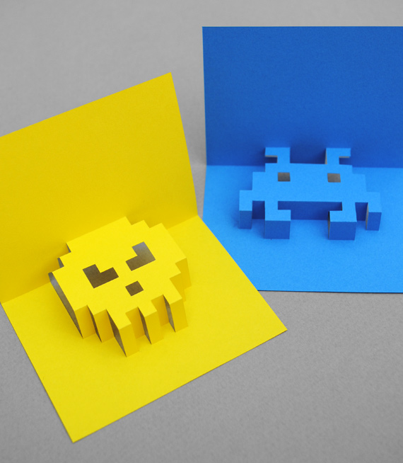 8-bit popup cards