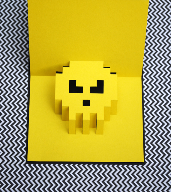 8-bit popup cards