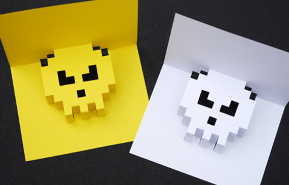 8-bit popup cards