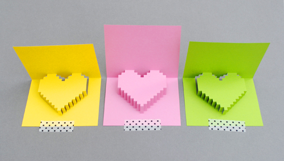 Pixely popup card