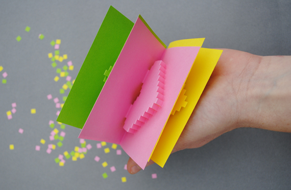 Pixely popup card